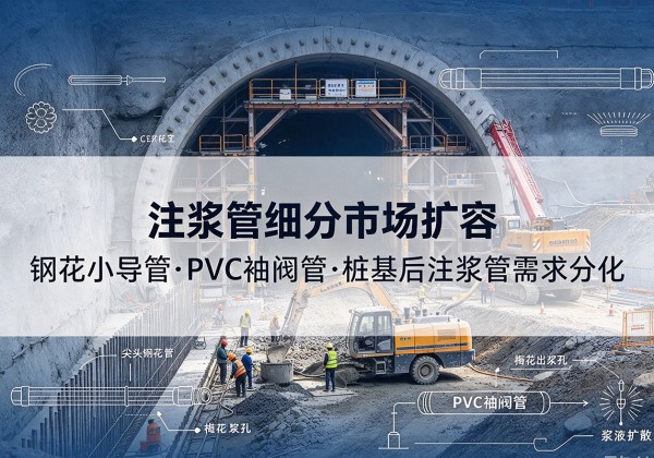 巴中注浆管细分市场扩容，隧道钢花小导管、PVC 袖阀管、桩基后注浆管需求分化